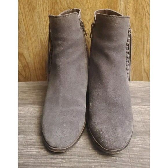 Kenneth Cole Reaction Rotini Fringe Ankle Boots Womens Size 7 Gray - Picture 2 of 11